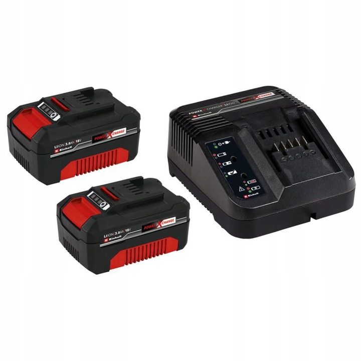 Zestaw akumulatorów + ładowarka 18V 2×3,0Ah PXC Einhell