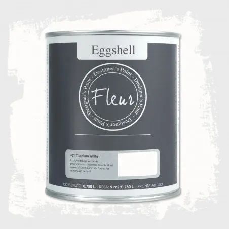 Farba EGGSHELL Titanium White  0,75L biała zmywalna