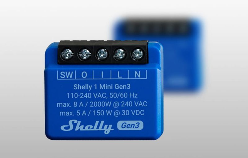 Sterownik Shelly Mini Gen3 WiFi 8A 2000W zdalne sterowanie