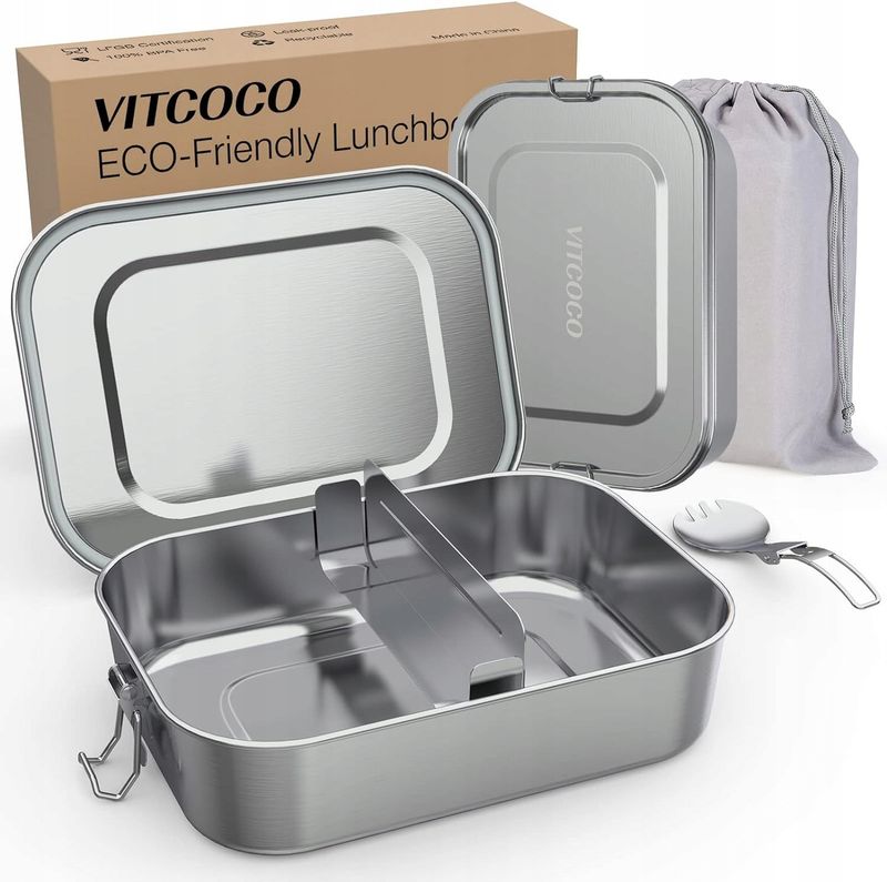 Pojemnik na lunch ze stali nierdzewnej VITCOCO 1400ml bez BPA