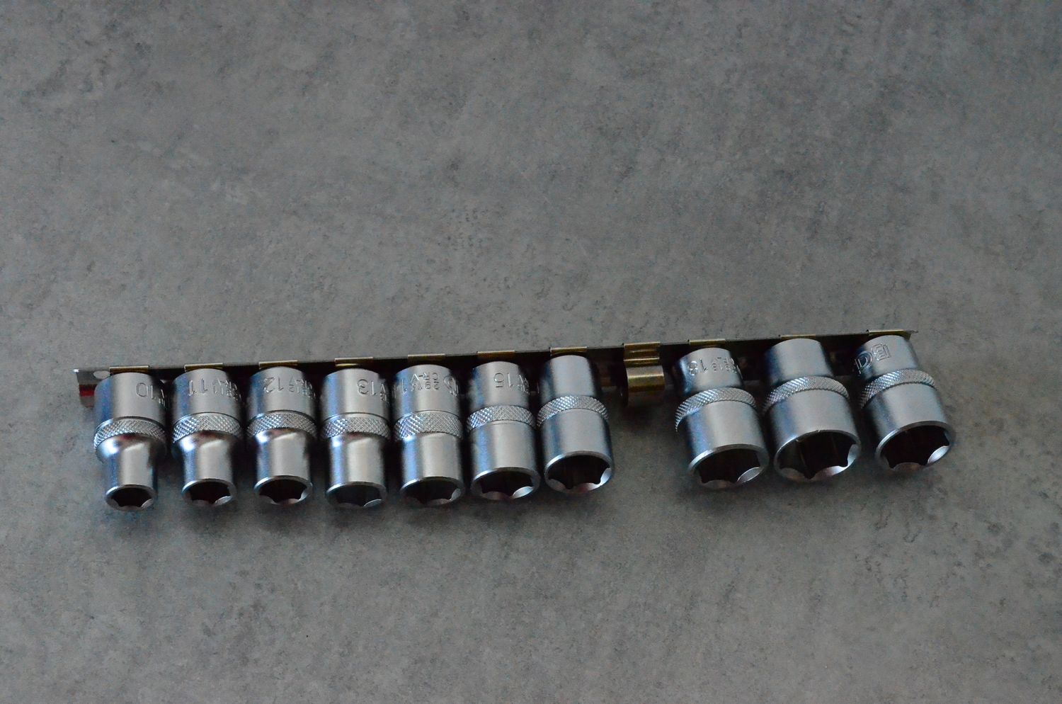 Nasadki 6-kątne zestaw kluczy 1/2&quot;, 10-21 mm, 10szt.