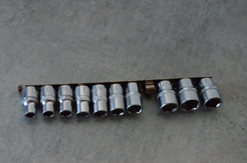 Nasadki 6-kątne zestaw kluczy 1/2&quot;, 10-21 mm, 10szt.