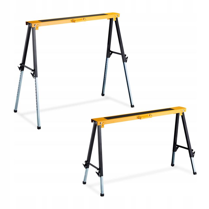 Składane koziołki 2 sztuki regulowane metalowe 64-91cm