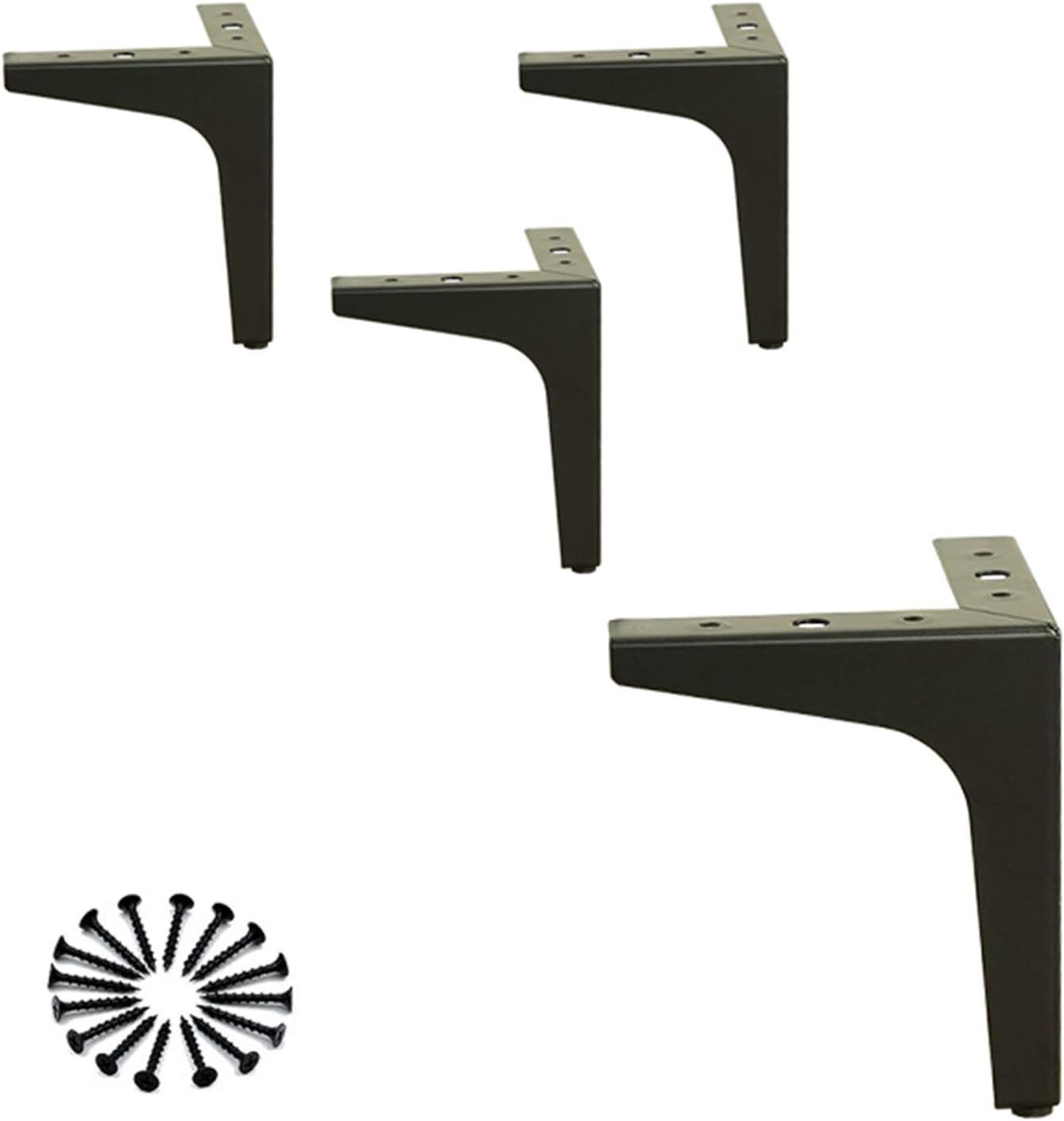 Nogi meblowe nowoczesny styl nogi do sofy, regału, szafek metalowe   czarne 17x13x13 cm