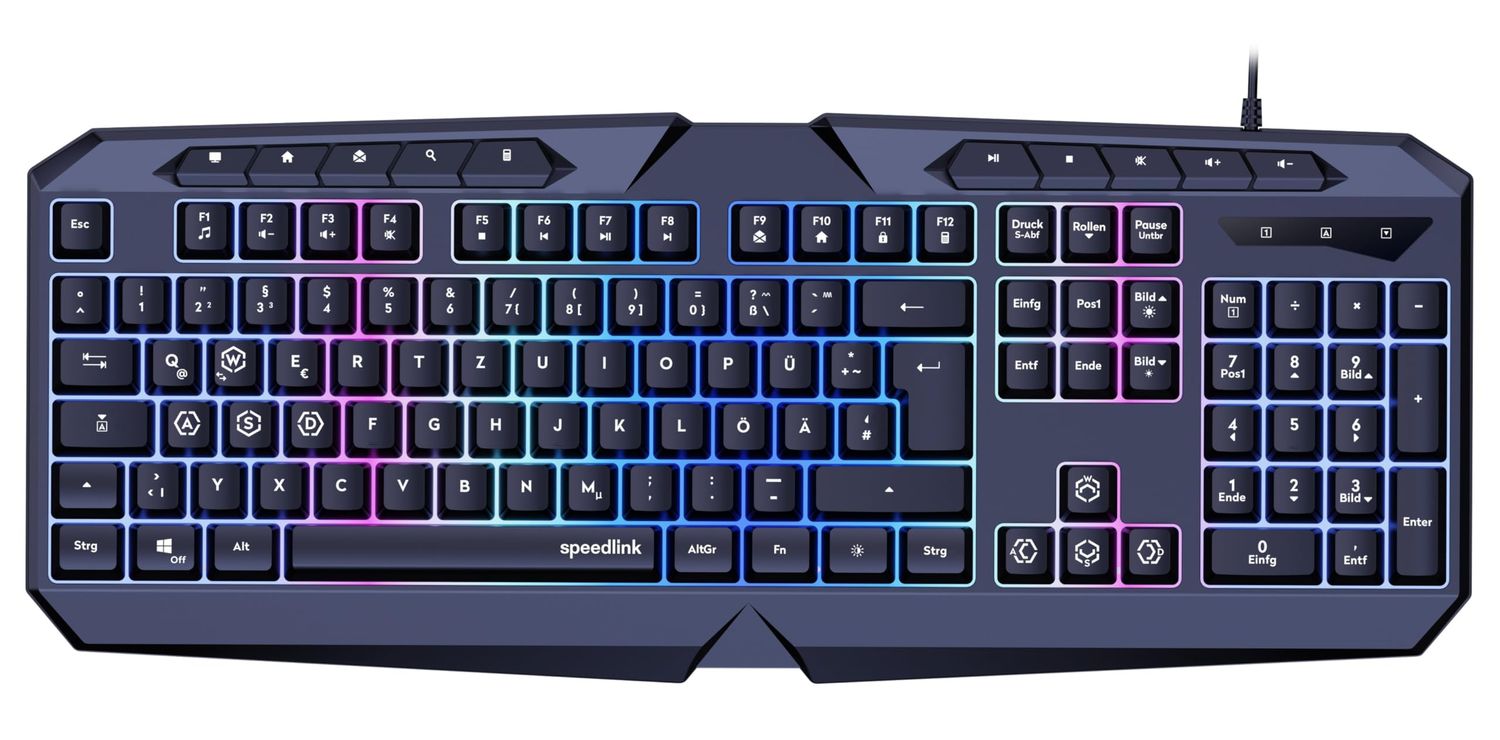 Klawiatura RGB przewodowa Speedlink Gaming Ludicium QWERTZ
