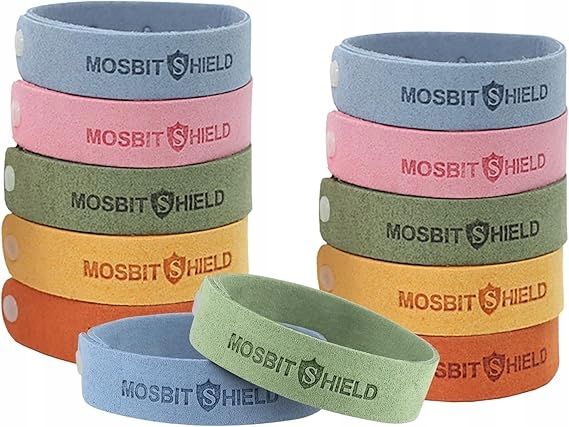Bransoletki przeciw komarom niebieska 12szt. MOSBITSHIELD