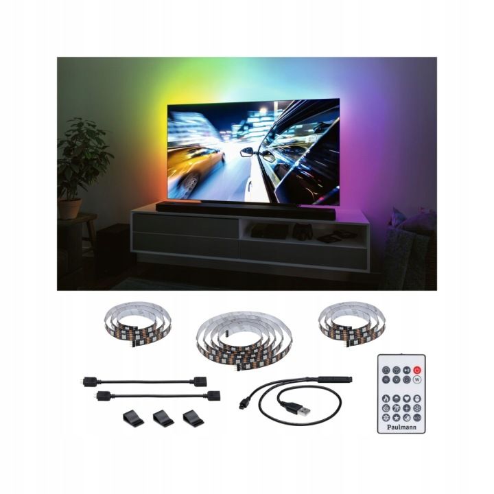 Taśma LED RGB do oświetlenia TV 65 cali Paulmann