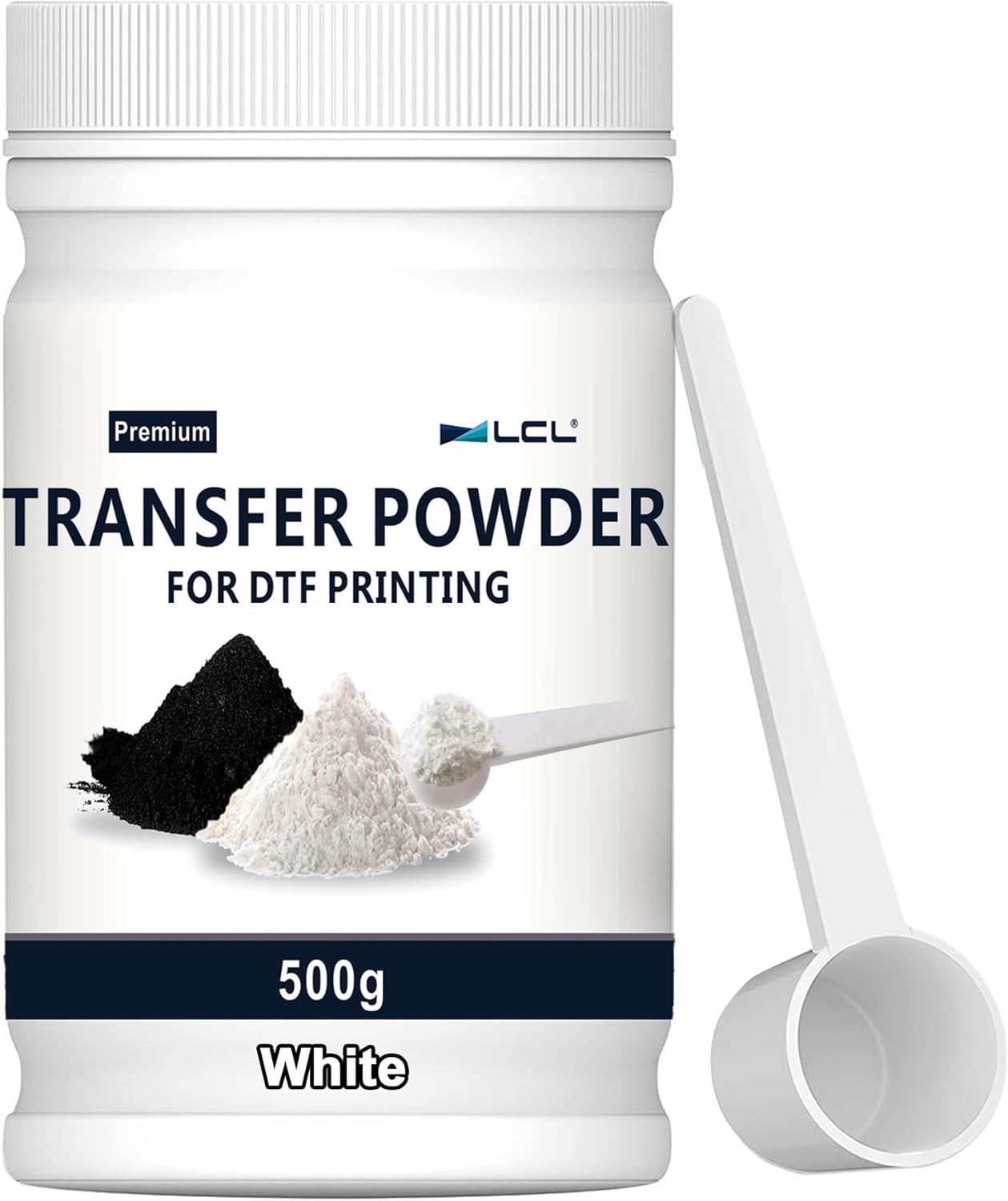 Biały cyfrowy proszek do transferu 500g LCL DTF
