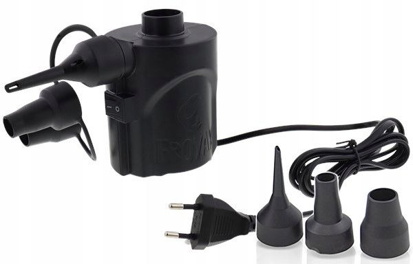 Pompka Elektryczna FROYAK Czarna 500 L/min Funkcja Spuszczania + 3 Końcówki
