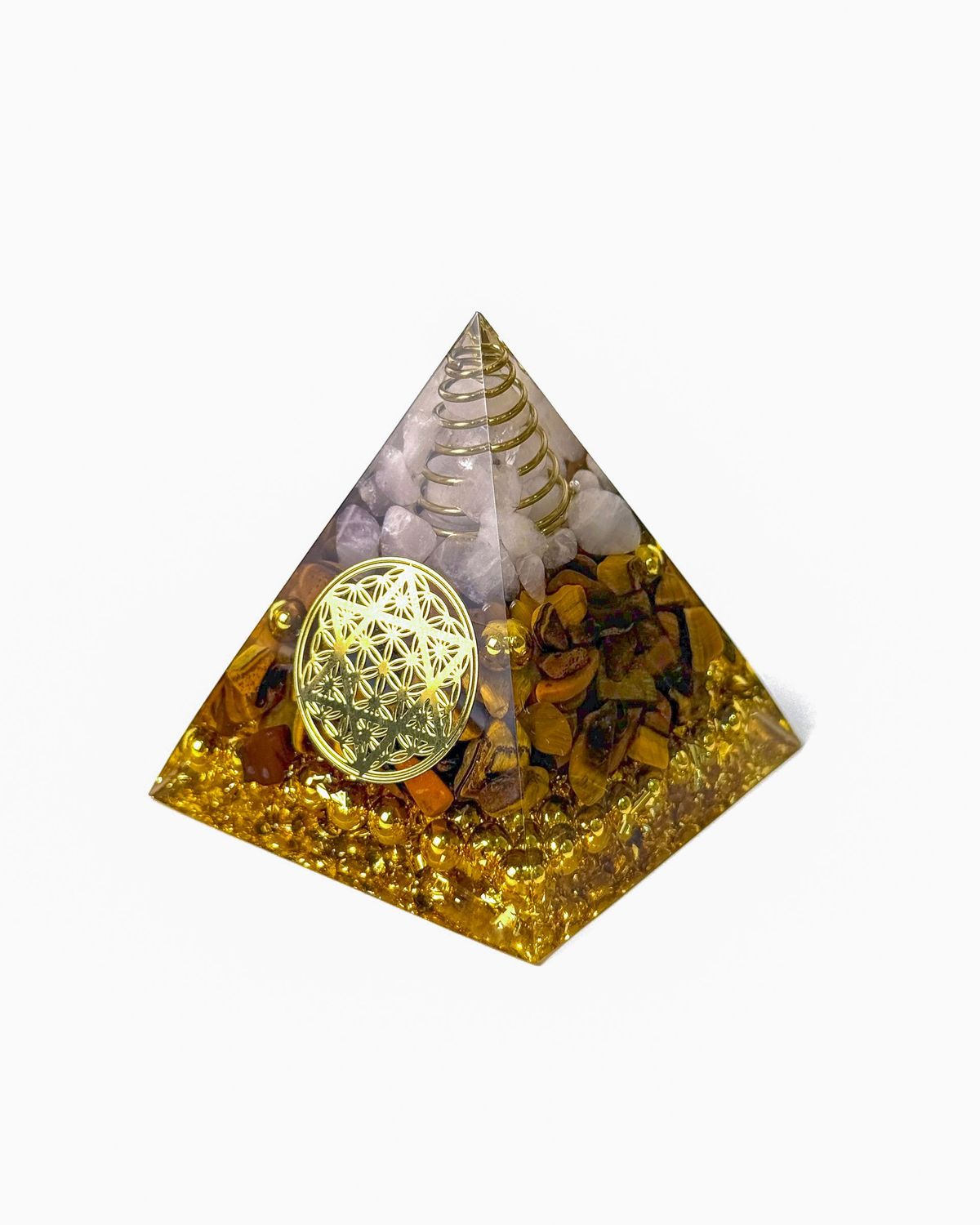 PIRAMIDE ORGONITA OJO DE TIGRE