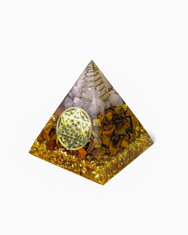 PIRAMIDE ORGONITA OJO DE TIGRE