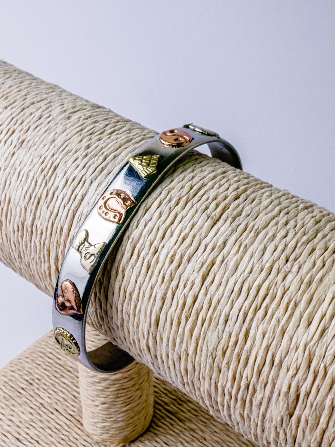 PULSERA ACERO CON METALES