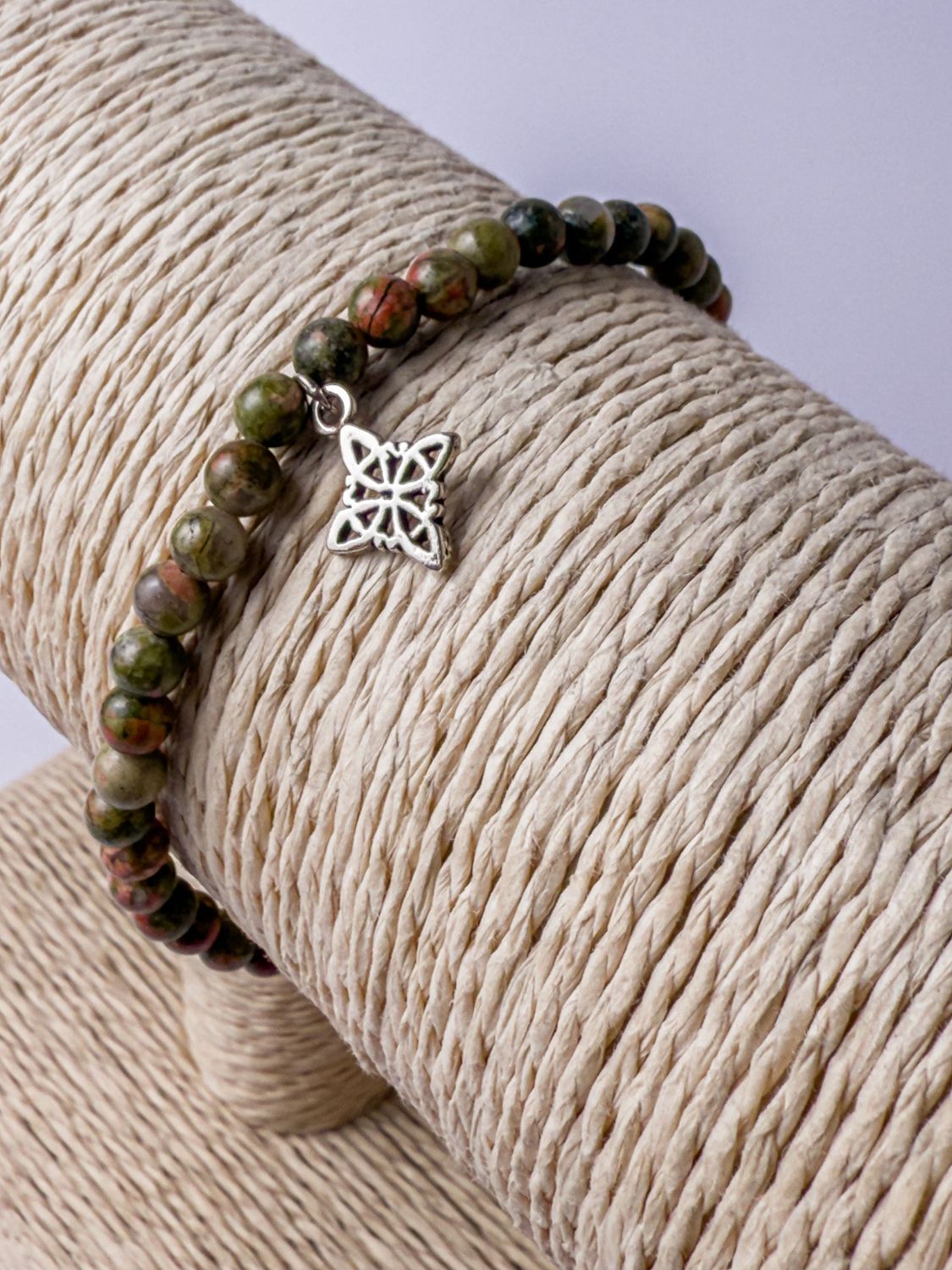 PULSERA UNAKITA CON AMULETO PLATA NUDO DE BRUJA