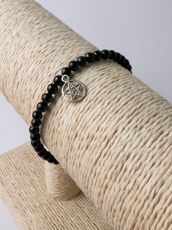 PULSERA PROTECCION PIEDRA Y PENTAGRAA