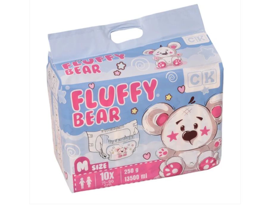 Pieluszki Fluffy Bear z folią