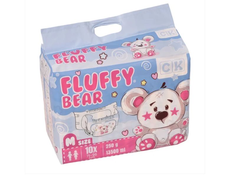 Pieluszki Fluffy Bear z folią