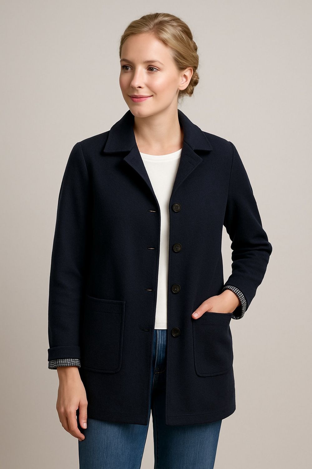 79559 NAVY IN REVERSE COAT
