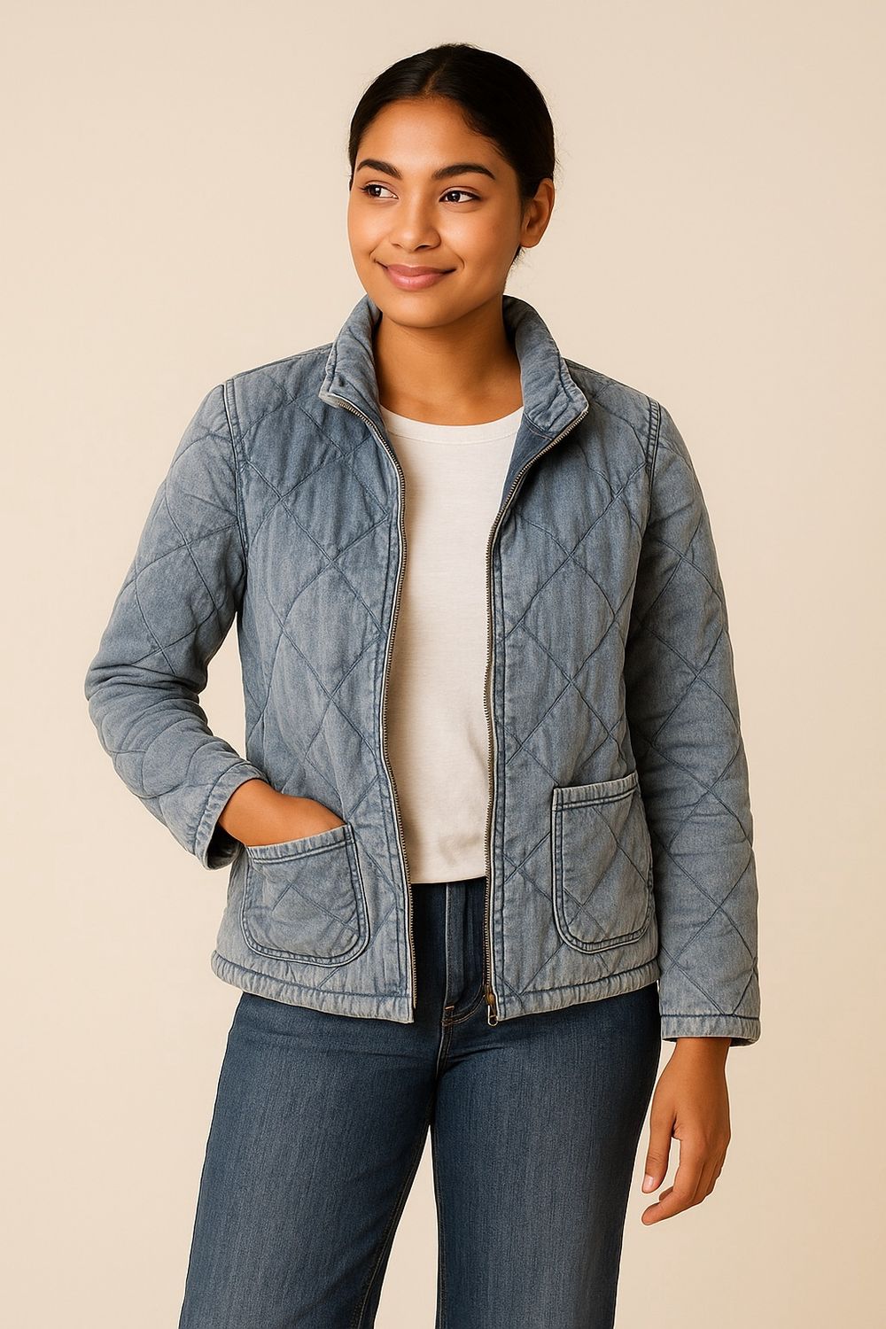 F25WBL1814 QUILTED TENCEL JKT.