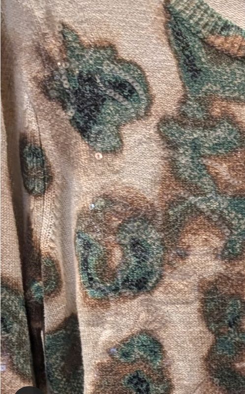 F251171 NEUTRAL MULTI Camo Shine Sweater