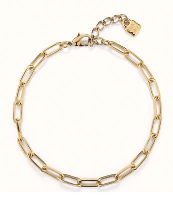 COL1944 SER VALIENTE 18K GLD PLATED CHAIN W/ LINKS