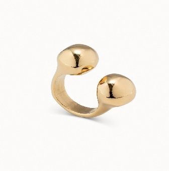 ANI0572 ZEN 18K GOLD PLATED BEAD RING