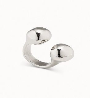 ANI0572 ZEN STERLING SILVER PLATED BEAD RING