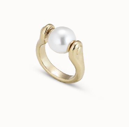ANI0717 FULL PEARLMOON 18K RING W/ PEARL