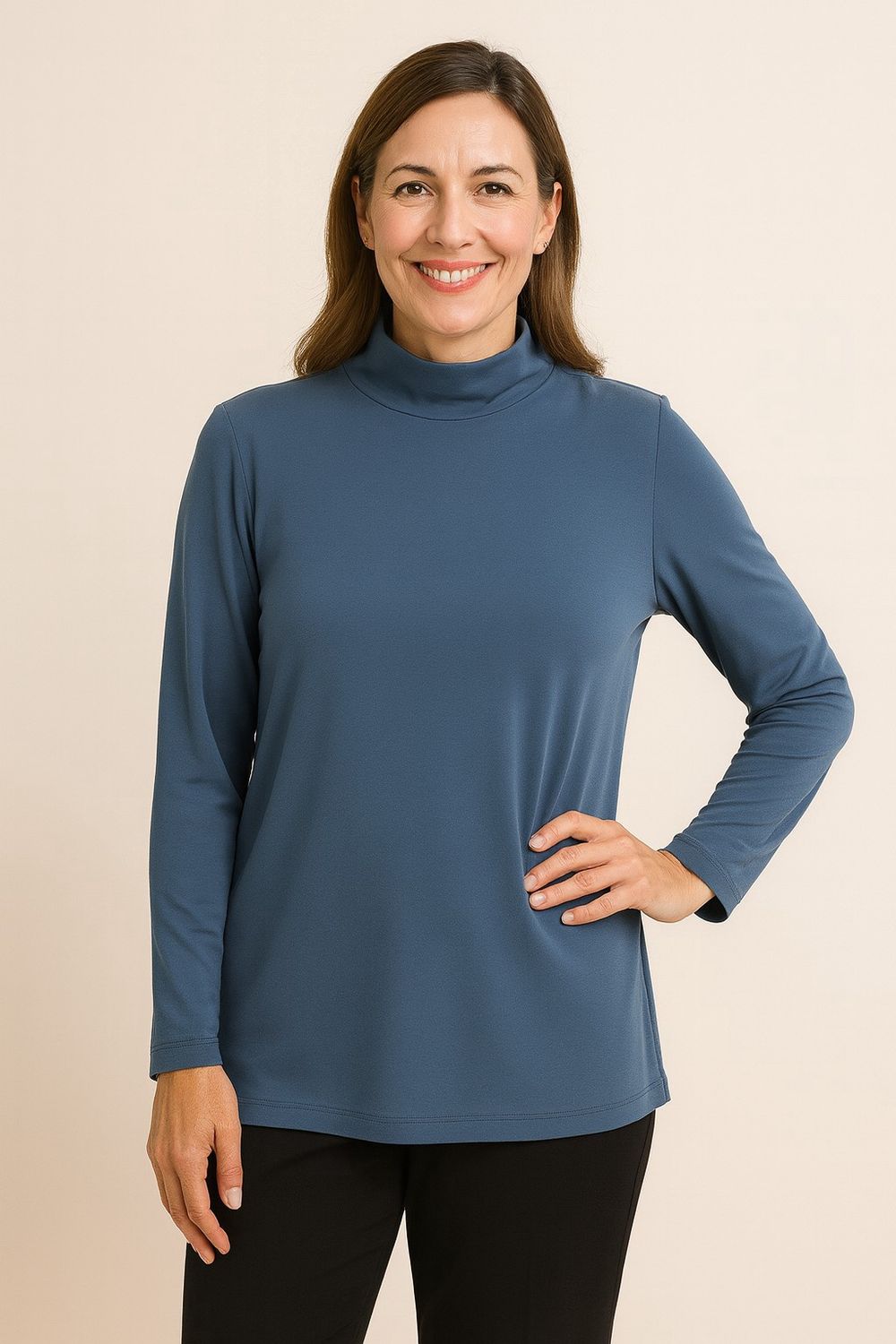 22398-3 LAKE Echo Mock Neck Top