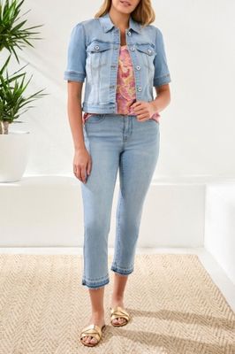 DESERTSKY COMFORT STRETCH ELBOW-SLEEVE DENIM JACKET