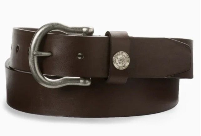 2720 DARK BROWN LEATHER SHACKLE BELT