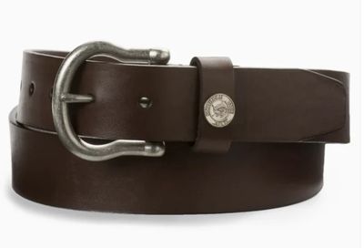 2720 DARK BROWN LEATHER SHACKLE BELT