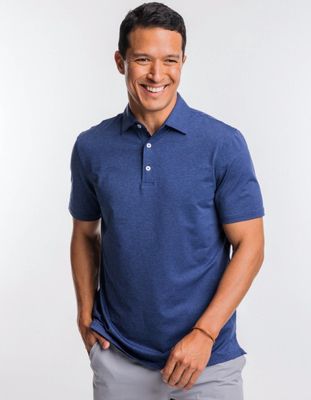 Heather Nautical Nvy M SS breeze Perf Heather Polo