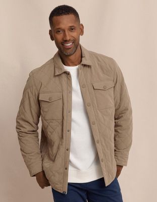 Petrified Oak M LS Grafton Quilted Jacket