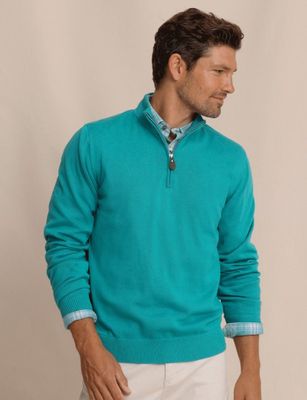 Heather M LS Whitehaven Heather Quarter Zip Sweater