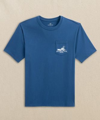 NAUTICAL BLUE M SS FISHING BOAT T-SHIRT
