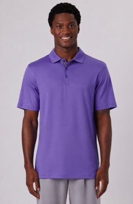 3 BUTTON SELF POLO-LAVENDER