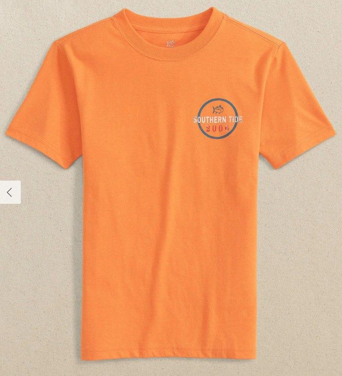 PAPAYA ORANGE YOUTH SS OFFICIAL FISHING BADGE TEE