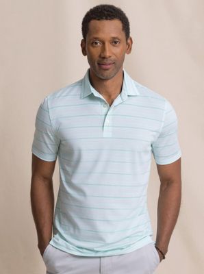 M SS DRIVER WILD WINDS STRIPE POLO