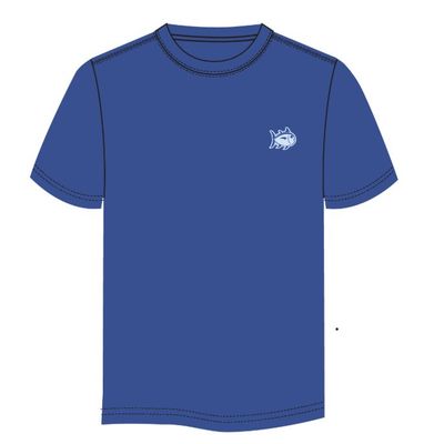 Surf Blue YOUTH SS Wave Badge Tee