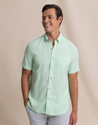 SS LINEN/RAYON SEASHELL COVE SPORTSHIRT