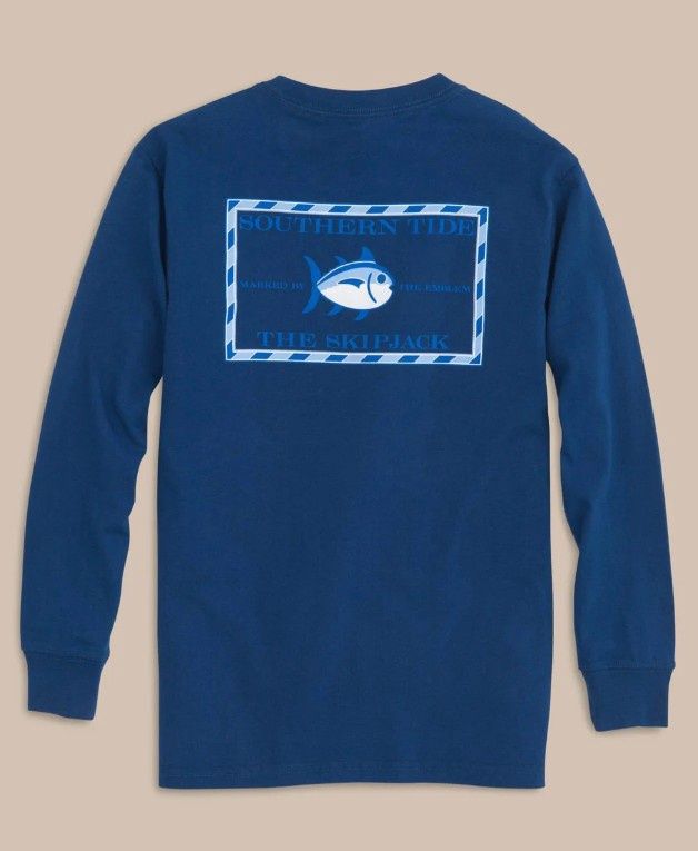 Yacht Blue Youth LS Original Skipjack Tshirt