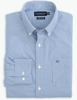 BLUE L/S BOWRY SPORTSHIRT