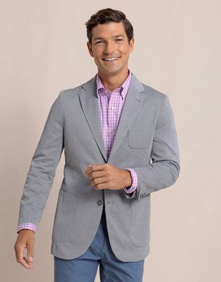 STEEL GREY LS CHARLESTON BLAZER LONG