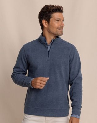 Dress Blue M LS Pearl Cove Quarter Zip