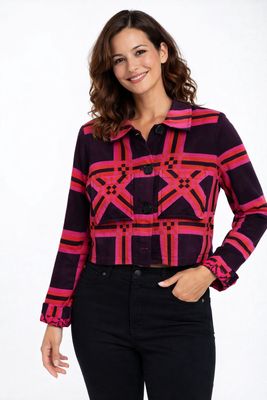 130251 Black Plaid Jacket