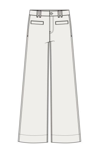 hr crop wide leg w/ welts 26" ins, Size: 4