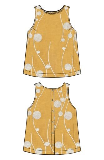 SLVLESS BUTTON BACK WOVEN TOP, Size: XS