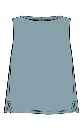 NU FLARED SHELL, Colour: STONE BLUE, Size: 6