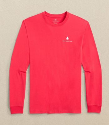 CRAB RED M LS ST FLY TREE TEE