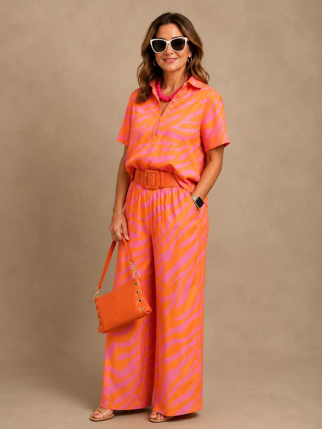 TANGERINE PULL ON CROP PANT